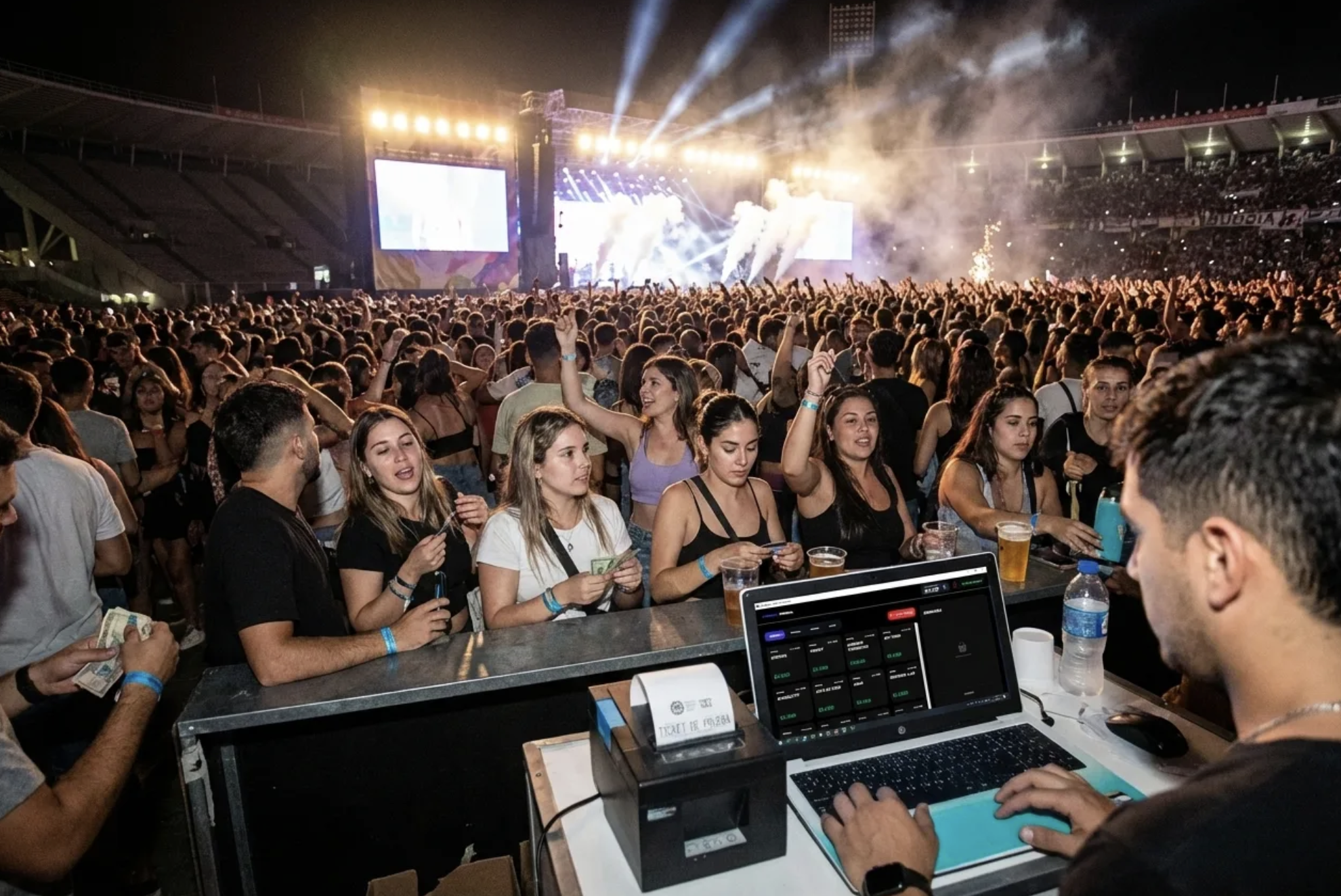 Posware en acción — festival multitudinario
